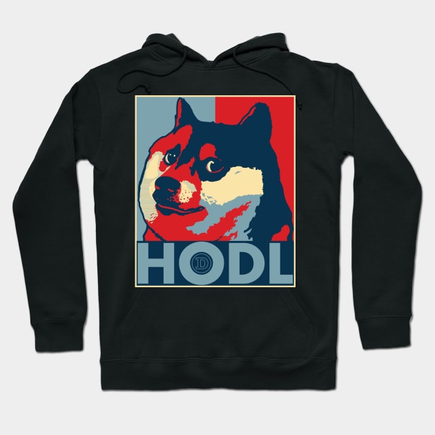 DOGECOIN HODL - Dogecoin Hodler Blockchain Cryptocurrency Hoodie by ZowPig Shirts